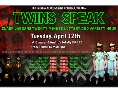 The Tuesday Night Shindig presents Twins Speak