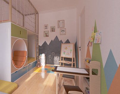 New French Distric Kids' Playroom Interior Design