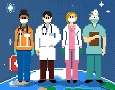 'Thanks, Health Heroes' / Pixel Art