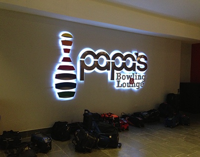 Papa´s Bowling & Lounge Signage Project