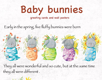 Newborn greeting cards and wall decorations.
