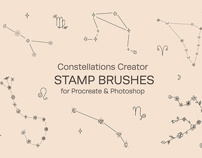 Constellations Creator Stamp Brushes for Procreate