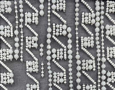 Geometric pattern with new cut & beads