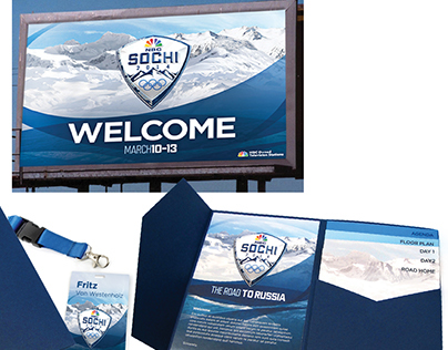 Marketing design collateral for Sochi Olympics