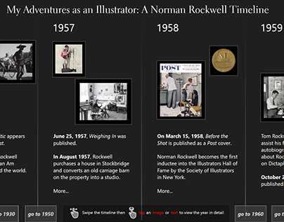 Norman Rockwell - a Touch Screen Kiosk Timeline
