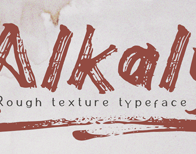 Alkaly textured typeface