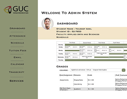 Redesign of Student Portal GUC
