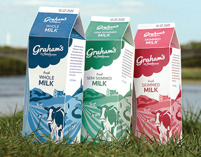 Graham's dairy milk packaging design