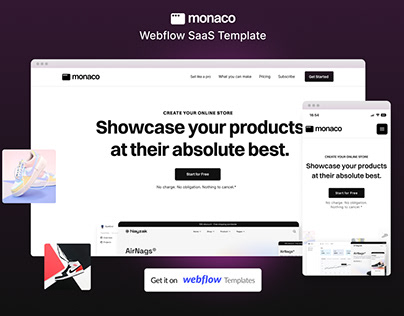 Monaco Webflow SaaS Template