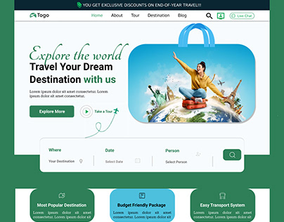 Traveling Agency Landing Page- Travel Agency