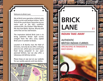 Brick Lane Menu