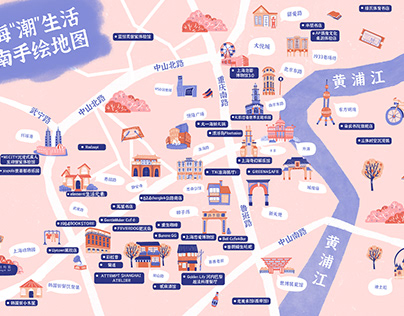 上海手绘地图