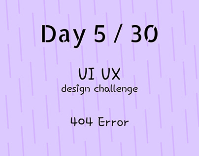 Day 5/30 Ui UX challenge