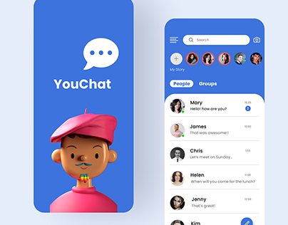 UI/UX | YouChat Communication App Concept
