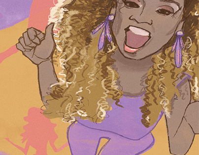 Ilustração para artigo de revista - Whitney Houston