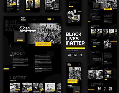 Black Lives Matter - Landing Page UI Redesign