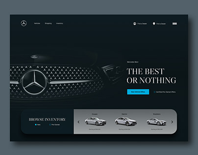Mercedes Landing UI Concept