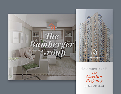 Bamberger Group. Realtor agency brochures design
