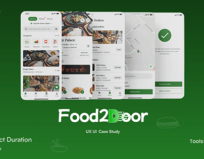 Food2Door - Food Delivery App - UI/UX Case Study