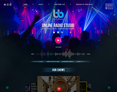 Online radio studio web design