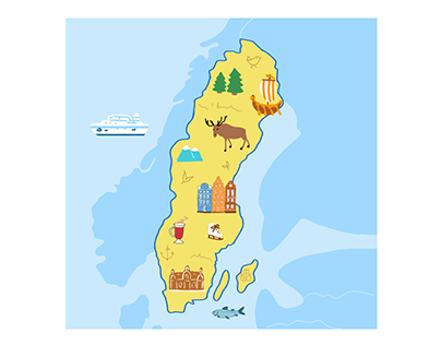 Illustrated maps for the travel website