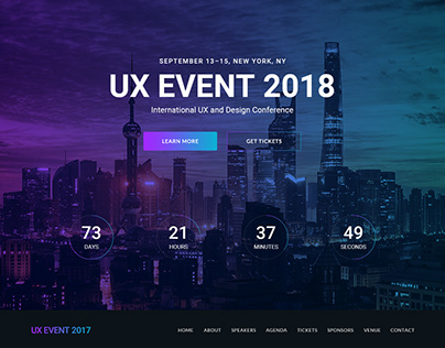 UX Event Landing Page