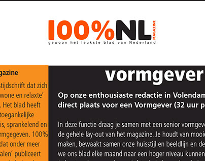 vacature 100% nl