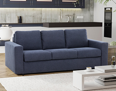 Sofa bed 3d visualization