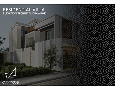 Residential Villa Elevation Drawing (Saudi Arabia)