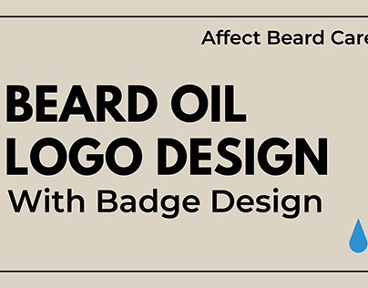 Beard Oil Logo Design and Badge Design