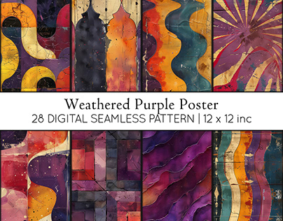 28 Weathered Purple Poster