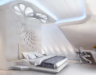 Parametric interior bedroom