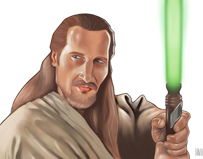 Qui-Gon Jinn Portrait on Behance