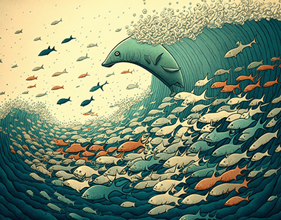 Ocean with Billions of Fishes