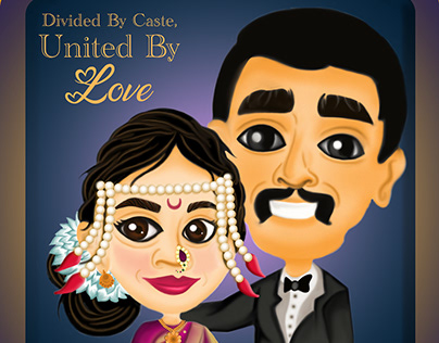 Inter-caste Wedding Illustration
