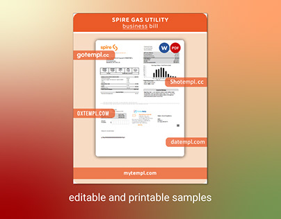 Spire gas utility business bill template