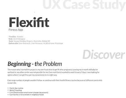 UX case study Presentation - Fitness App