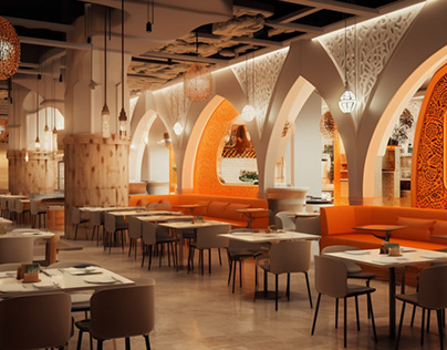 Arabic restaurant interior design