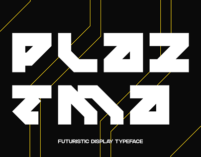 Plaztma Free Futuristic Typeface