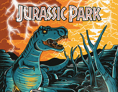 Jurassic Park Poster Illustration