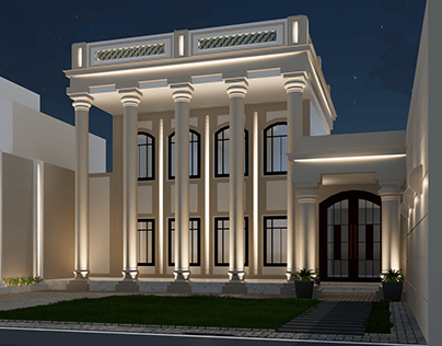 Facade design for private villa and diwaniya