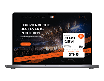 Event booking web design ticket system