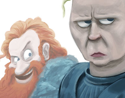 Drawing - Tormund & Brienne
