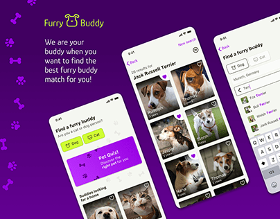 The pet adoption app Furry Buddy