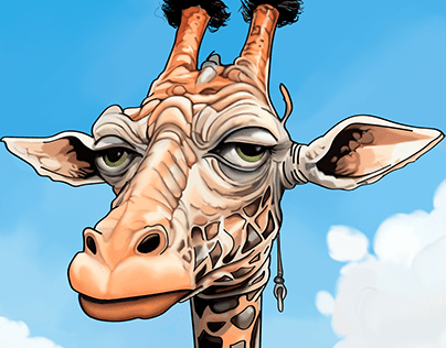 hand drawn giraffe illustration / иллюстрация от руки