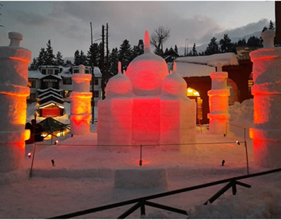Taj Mahal Tour Snow Sculpture In Gulmarg 2023