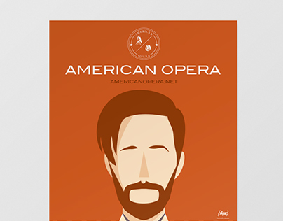 "American Opera Tour" poster design