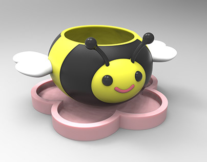 Bee flower pot