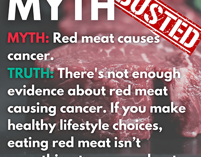 Today's myth buster: Red meat does not cause cancer