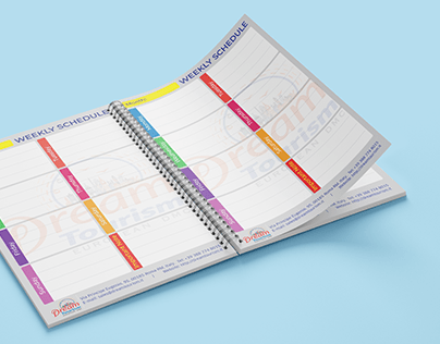 Weekly Schedule Note Book Design